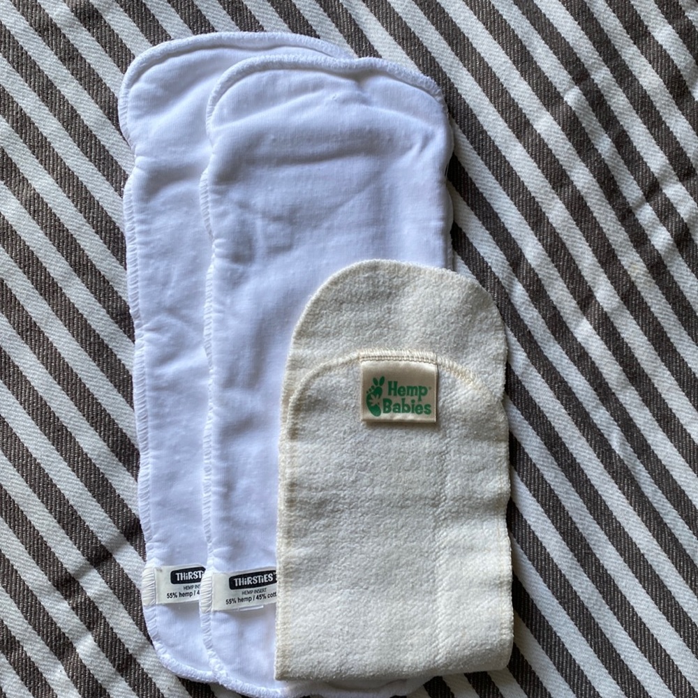 Hemp cloth diaper boosters
